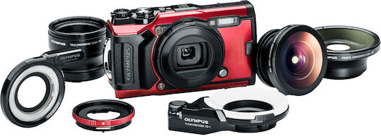 Olympus Tough TG-6 Compact Camera 12MP 4K UHD Optical Zoom 4x Red