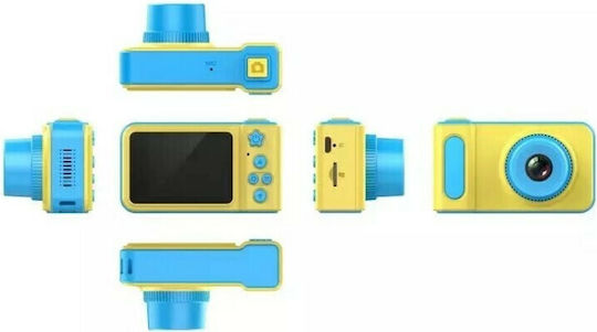TD-KD001 Compact Φωτογραφική Μηχανή 0.3MP με Οθόνη 2" Κίτρινη / Μπλε