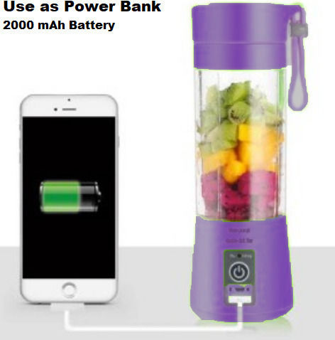 HM-03 Mini Blender With Plastic Jug 380 ml Purple