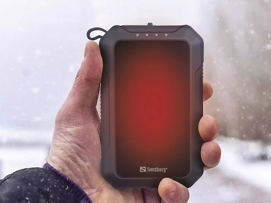 Sandberg Hand Warmer Power Bank 10000mAh με Θύρα USB-A Μαύρο