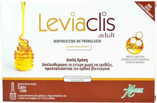 Aboca Leviaclis Adult Микроклизма за Запек 6 Бройки