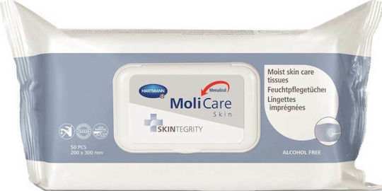Hartmann Menalind Molicare Skintegrity Wipes for Hands & Body Bedridden / Patients 50 Pieces