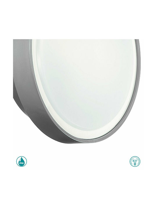 Ondaluce Petar Outdoor Ceiling Flush Mount in Gray Color PL.PETAR/GRIGIO