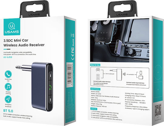 Usams Bluetooth Αυτοκινήτου US-SJ519 για το Ηχοσύστημα (Audio Receiver)