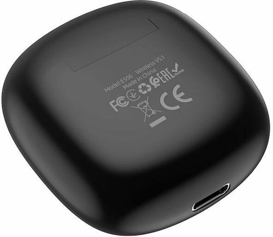 Hoco ES56 Scout Earbud Bluetooth Handsfree Earphones with Charging Case Black