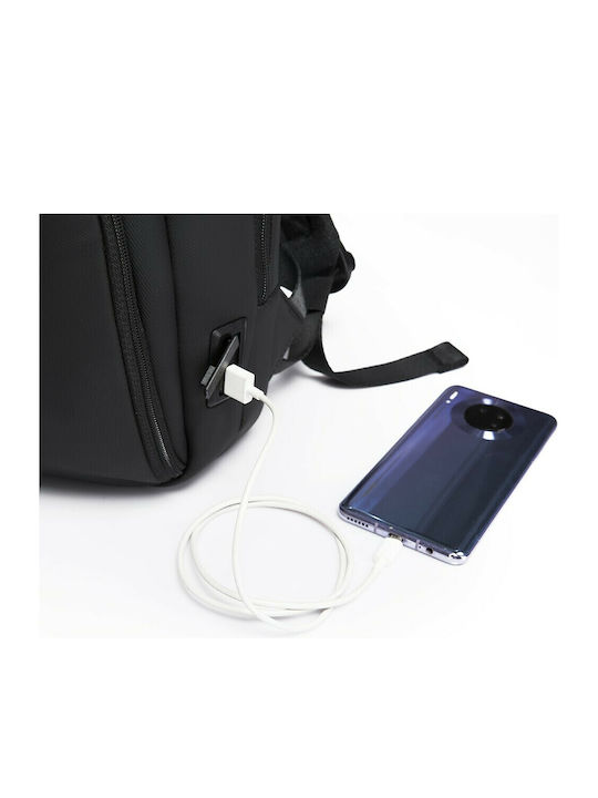 Bange 7261 Αδιάβροχη Τσάντα Πλάτης για Laptop 15.6" με Θύρα USB σε Μαύρο χρώμα