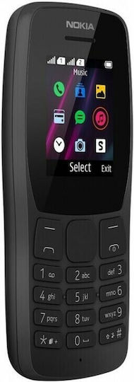 Nokia 110 (2019) Dual-SIM Handy mit Tasten (Englisches Menü) Schwarz