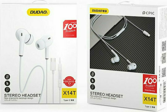 Dudao X14 L Безжични Стерео с жак Lightning Бял