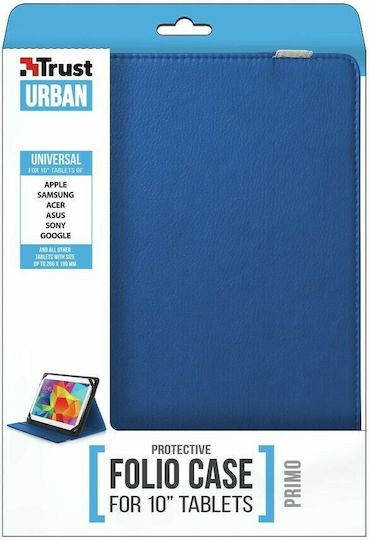Trust Primo Folio Flip Cover Synthetic Leather Blue (Universal 10") 20315