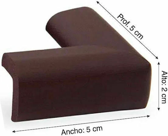 Inofix Protection Corner with Sticker made of Plastic in Brown Color 4pcs