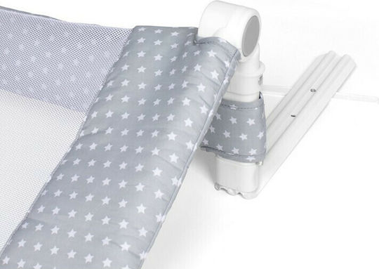 Interbaby Stars Foldable Bed Rail Guard Simple Placement made of Fabric in Gray Color 90x70cm 1pcs