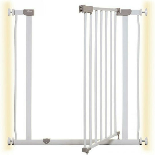 Dreambaby Ava Foldable Security Door Simple Placement made of Metal in White Color 81x76cm 1pcs