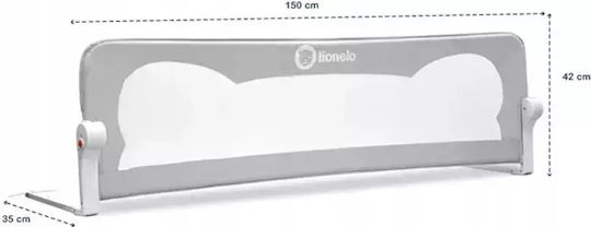 Lionelo Eva Foldable Bed Rail Guard Simple Placement made of Fabric Beige Melange 150x42cm 1pcs