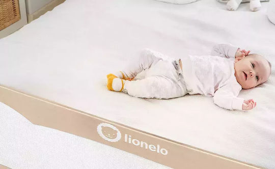 Lionelo Eva Foldable Bed Rail Guard Simple Placement made of Fabric Beige Melange 150x42cm 1pcs