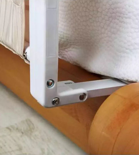 Lionelo Eva Foldable Bed Rail Guard Simple Placement made of Fabric Beige Melange 150x42cm 1pcs
