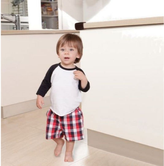 Dreambaby Γωνία Προστασίας με Αυτοκόλλητο από Πλαστικό σε Καφέ Χρώμα 4τμχ