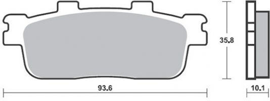 SBS Motorcycle Brake Pads Rear for Kymco Xciting 300 08-14 Joymax 300 09-13 GTS 300 09-16 for Kymco Xciting 300 Piaggio GTS 300 Sym GTS 300 Vespa GTS 300