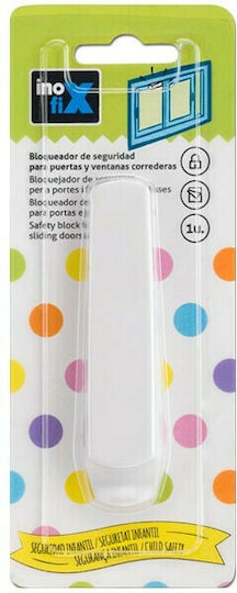 Inofix Door Safety Lock with Sticker made of Plastic in White Color 2.5x1.4cm 1pcs