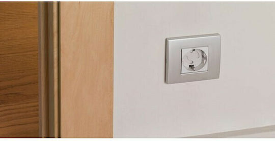Inofix Socket Protective Cover Simple Placement made of Plastic in White Color 4x3.6x4εκ. 4pcs