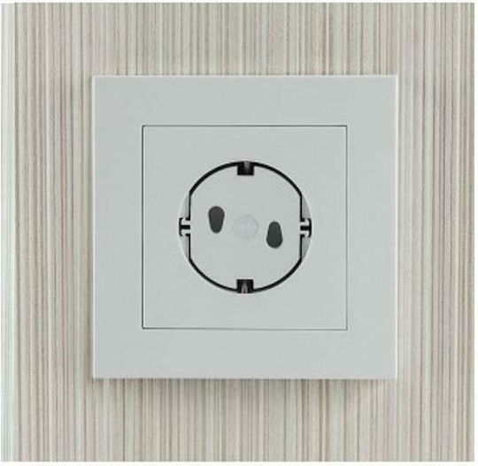 Reer Socket Protective Cover Simple Placement made of Plastic in White Color 5pcs