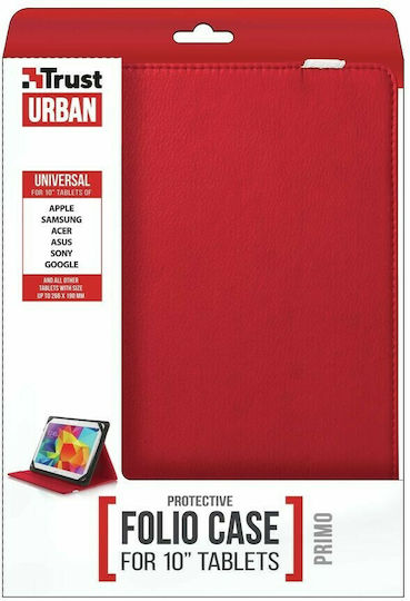 Trust Primo Folio Flip Cover Κόκκινη (Universal 10")