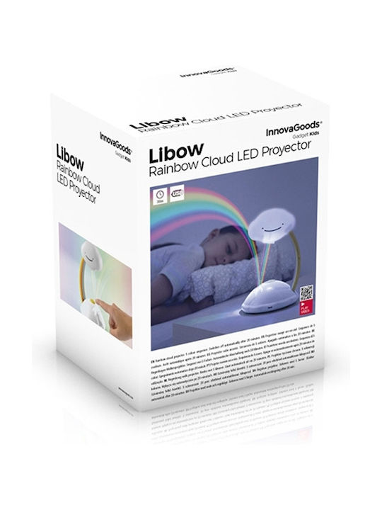 InnovaGoods Led Kids Projector Lamp Libow with Design Projection Multicolour 10x10x16εκ.