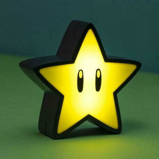 Paladone Led Παιδικό Διακοσμητικό Φωτιστικό Super Mario Bros Super Star Κίτρινο 12εκ.