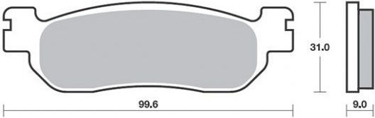 SBS Motorcycle Brake Pads Rear Yamaha YP 250R X-MAX 05-16 YP 400R ie Lc 4T X-MAX 13-16 VP 250 ie X-CITY 07-14 for Yamaha X-MAX YP 250 Majesty