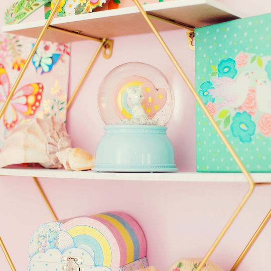 Djeco Kids Decorative Lamp Snowball Unicorn Blue 11x11x14εκ.