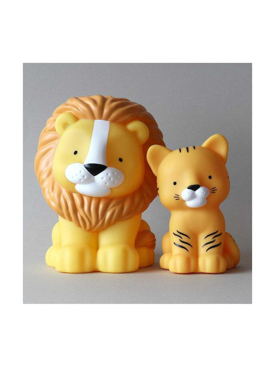 A Little Lovely Company Led Παιδικό Διακοσμητικό Φωτιστικό Tiger Κίτρινο 10.7x14.5x9.6εκ.