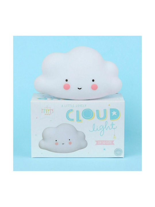 A Little Lovely Company Led Παιδικό Διακοσμητικό Φωτιστικό Cloud με Εναλλαγές Χρωματισμών Λευκό 9.5x8.5x16.5εκ.