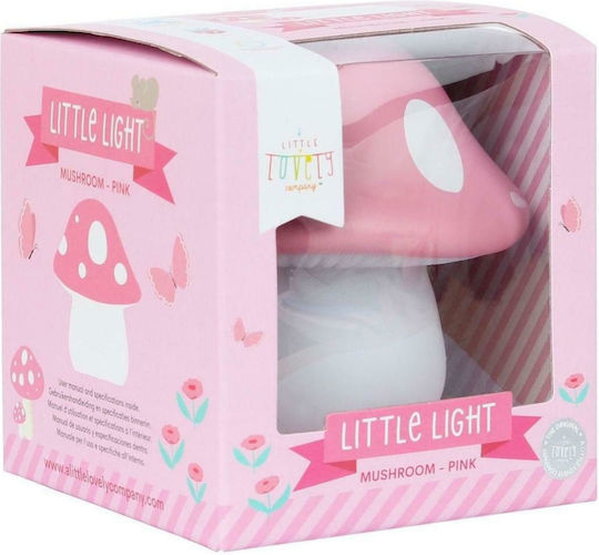 A Little Lovely Company Led Kids Decorative Lamp Mushroom Pink