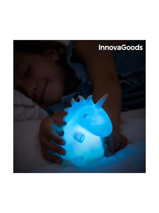 InnovaGoods Led Παιδικό Διακοσμητικό Φωτιστικό Μονόκερος με Εναλλαγές Χρωματισμών Λευκό