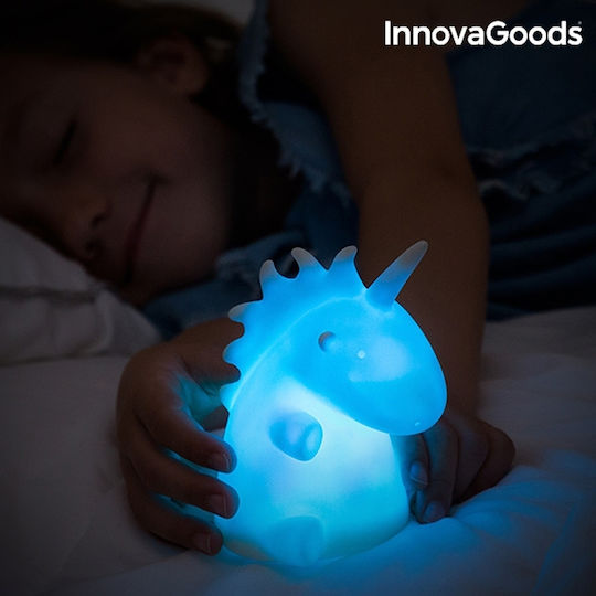 InnovaGoods Lumini LED Lampă decorativă pentru copii Unicorn cu Schimbări de Culori Alb