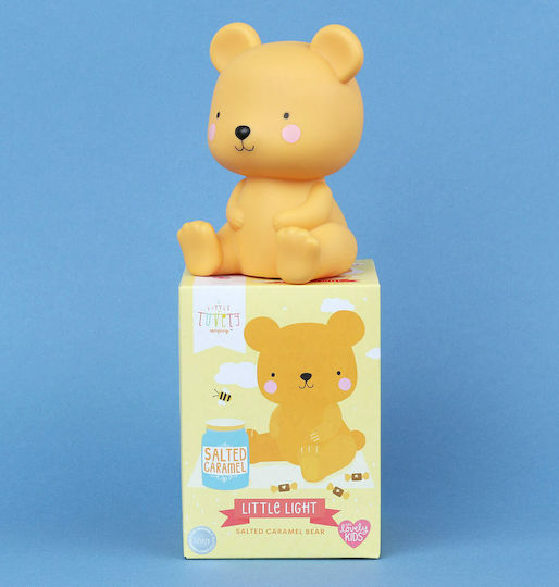 A Little Lovely Company Led Παιδικό Διακοσμητικό Φωτιστικό Bear Κίτρινο 15.5x9x13εκ.