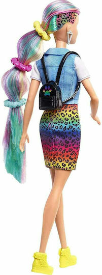 Barbie Leopard Rainbow Hair Κούκλα Extra για 3+ Ετών 30εκ.