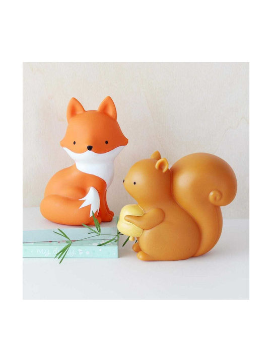 A Little Lovely Company Led Kids Decorative Lamp Squirrel Brown