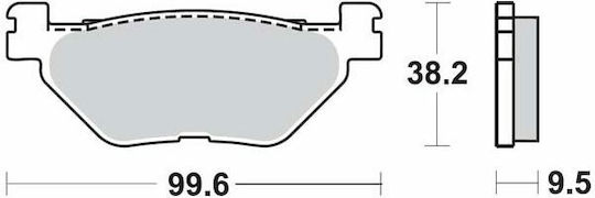 SBS Motorcycle Brake Pads Rear Yamaha TDM 900 02-13 FJR 1300 01-11 XT 1200Z Super Tenere 10-15 for Yamaha TDM 900 FJR 1300 XT