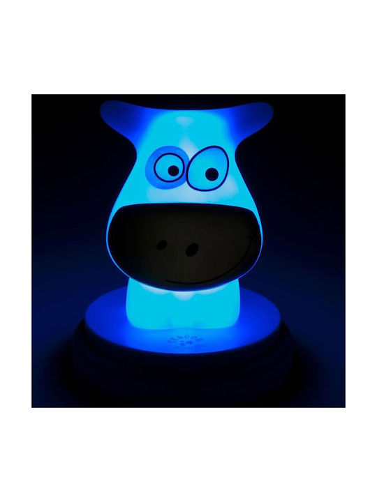 Alecto Baby LED Kinder Dekorative Lampe Naughty Cow Blau 12x12x15εκ.