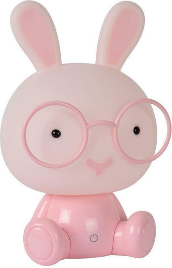 Lucide Lightning LED Kinder Dekorative Lampe Berührung Rabbit Rosa 19x16x30εκ.
