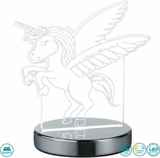 Trio Lighting Led Kids Decorative Lamp Karo Unicorn with Color Changes Transparent 12x17cm