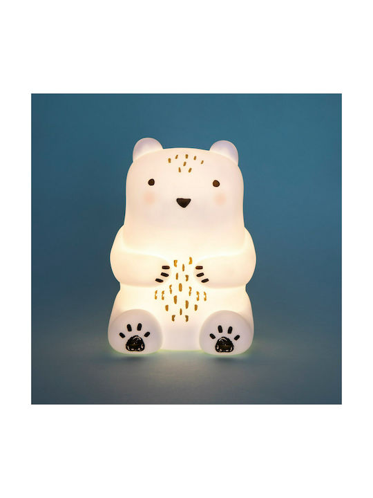 Sass & Belle Led Kids Decorative Lamp Bear Camp with Color Changes White