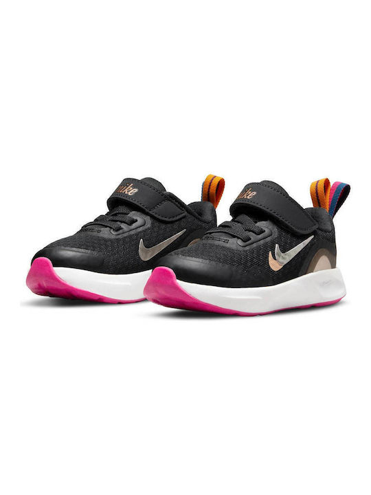 Pegasus Wearallday Kids Sports Shoes Running with Hoop & Loop Closure Black