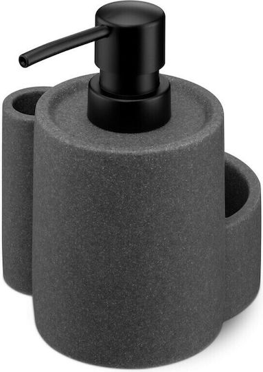 Navaris Tabletop Plastic Dispenser for the Kitchen with Sponge Holder Gray