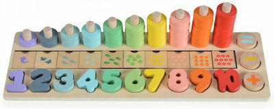 Moni Μετράω και Μαθαίνω Educational Toy Letters & Numbers made of Wood for 3+ Years Old