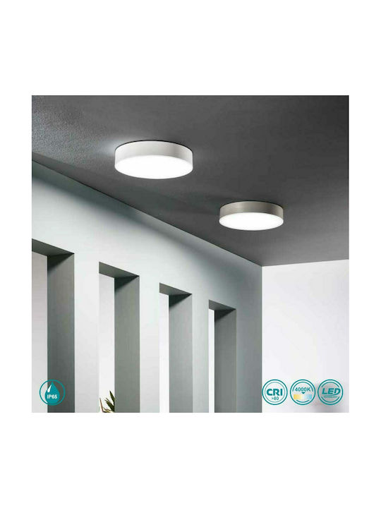 Ondaluce Outdoor Ceiling Flush Mount in White Color PL.NILO/BIANCO