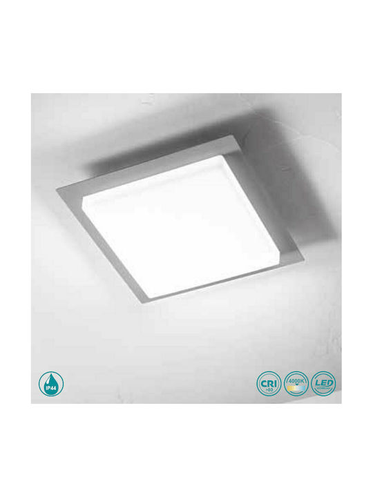 Ondaluce Outdoor Ceiling Flush Mount in Silver Color PT.TABLET/SILVER