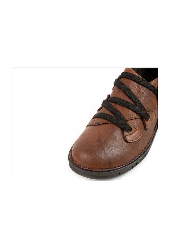 Women's Leather Oxford Shoes Tabac Brown