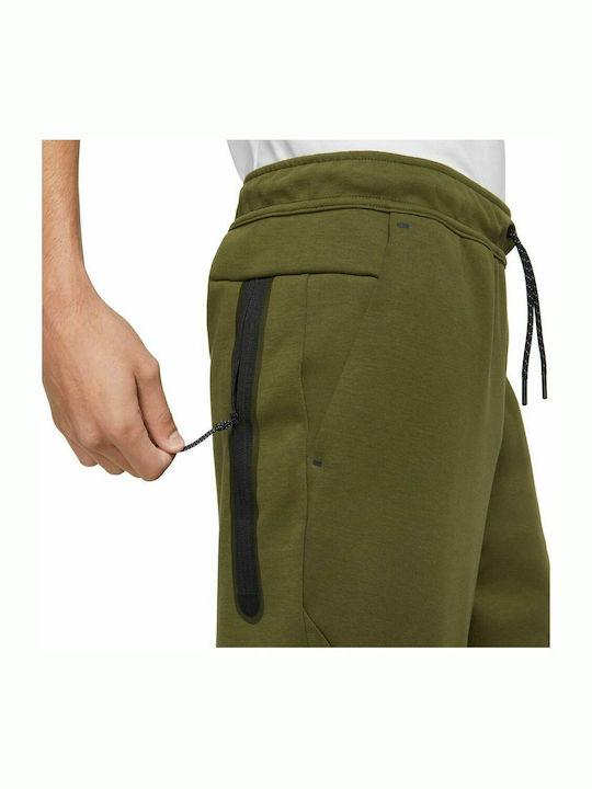 Sportswear Tech Fleece Παντελόνι Φόρμας με Λάστιχο Rough Green / Black