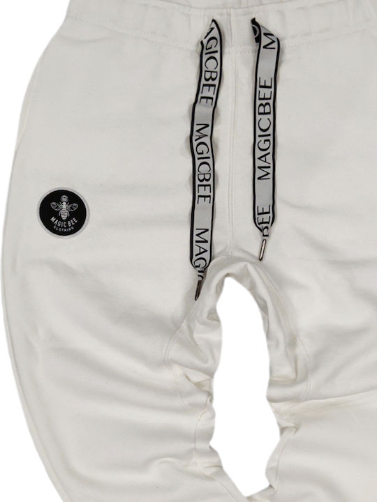 Magic Bee WB Men's Sweatpants with Rubber White